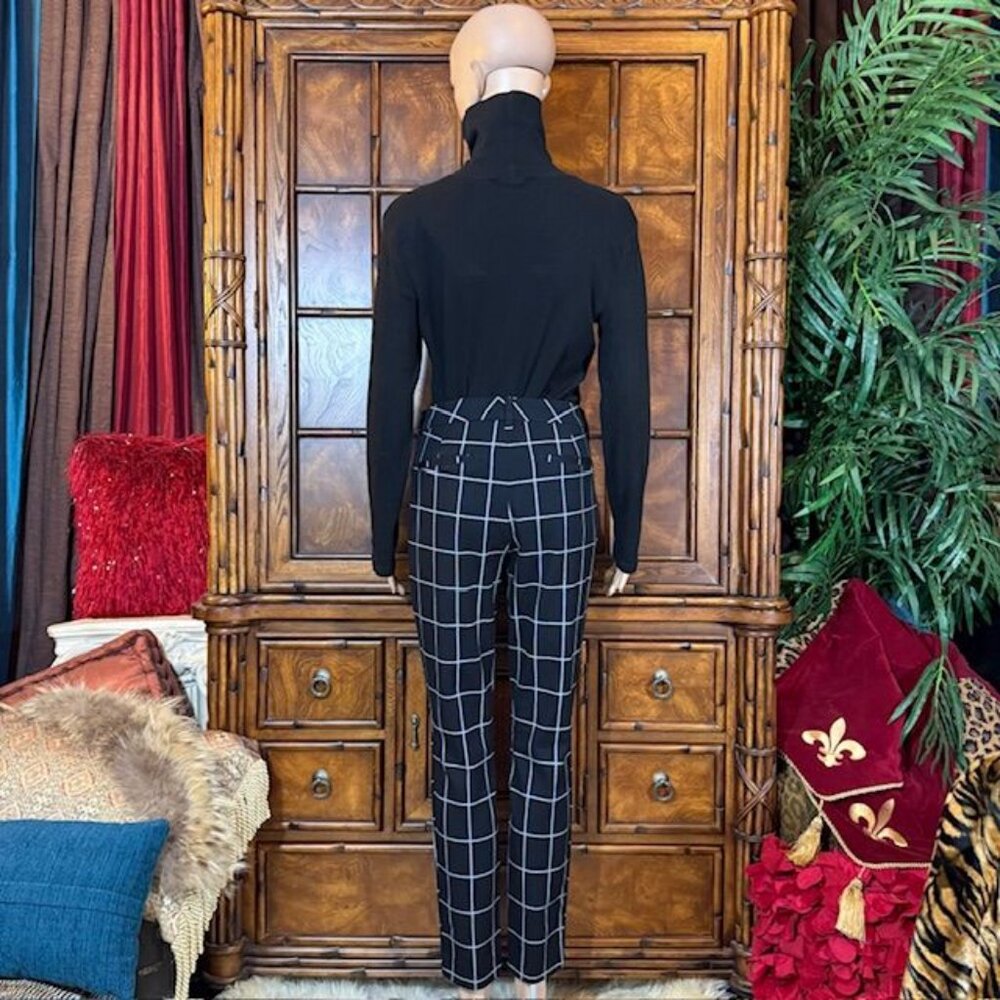 Nwot Amazon Essentials Black White Windowpane Cot… - image 5